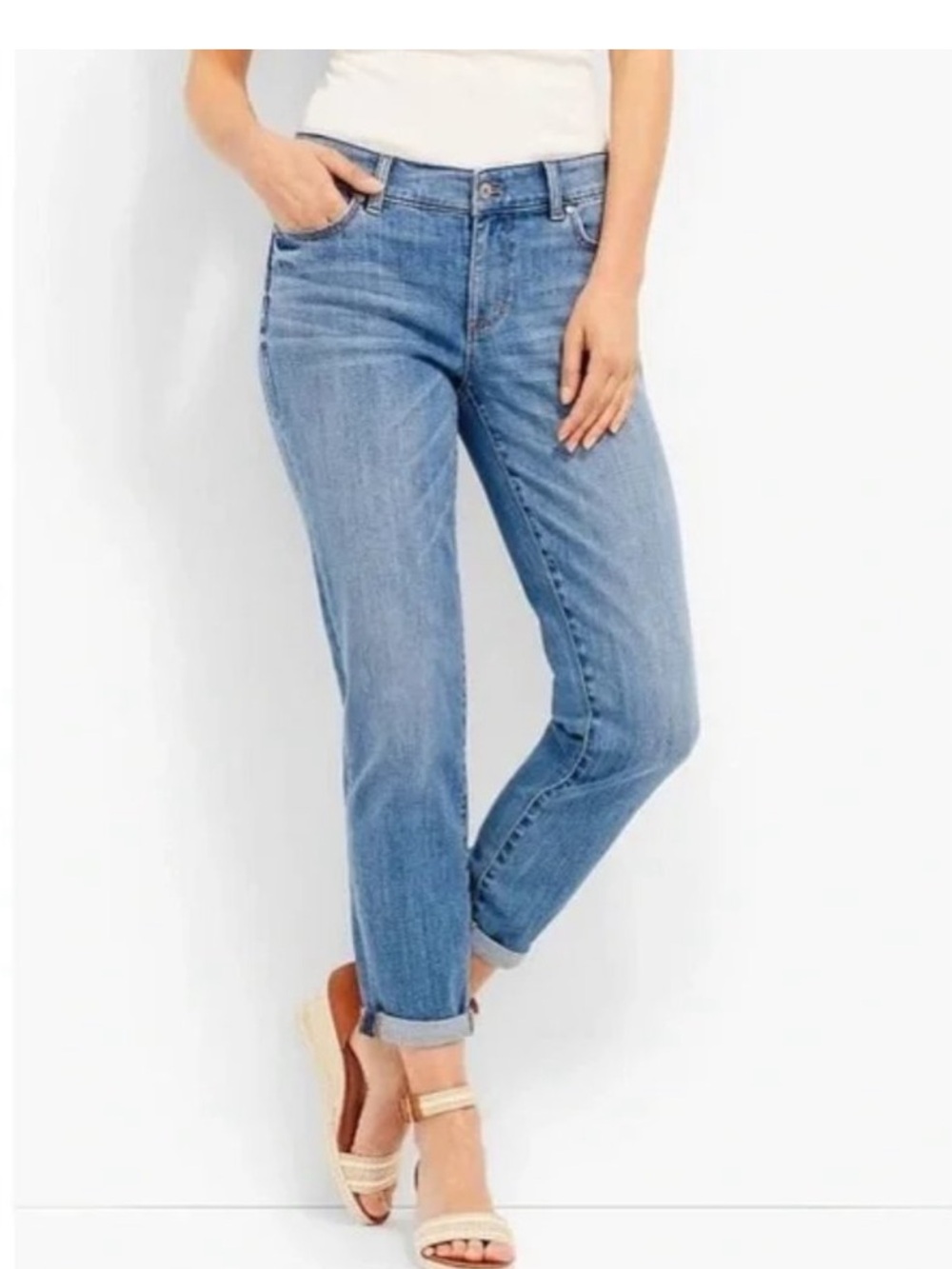 Talbots Flawless Five Pocket Boyfriend Jean Womens Size 10